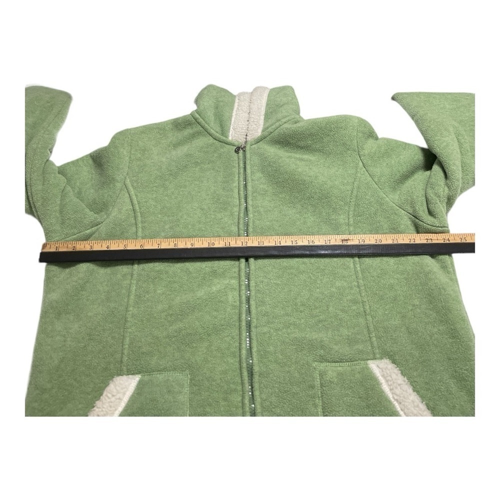 Denim & Co. Zip Front Fleece Jacket with Hood and Sherpa Lining Size L - Picture 10 of 14